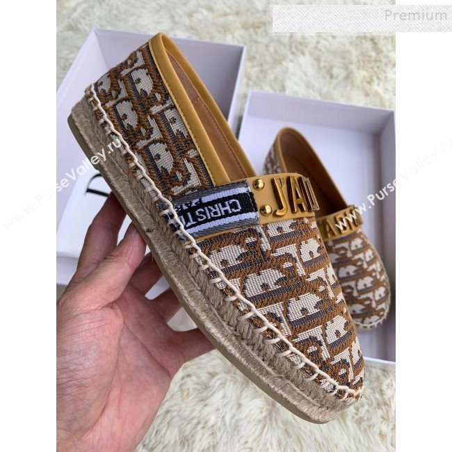 Dior JAdior Espadrilles in Coffee Oblique Canvas 2019 (HANB-9112007)