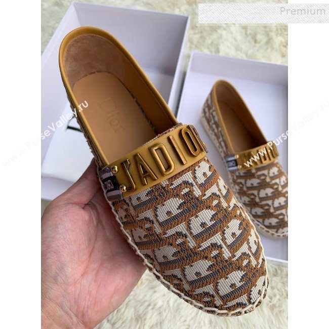 Dior JAdior Espadrilles in Coffee Oblique Canvas 2019 (HANB-9112007)