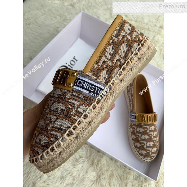 Dior JAdior Espadrilles in Coffee Oblique Canvas 2019 (HANB-9112007)