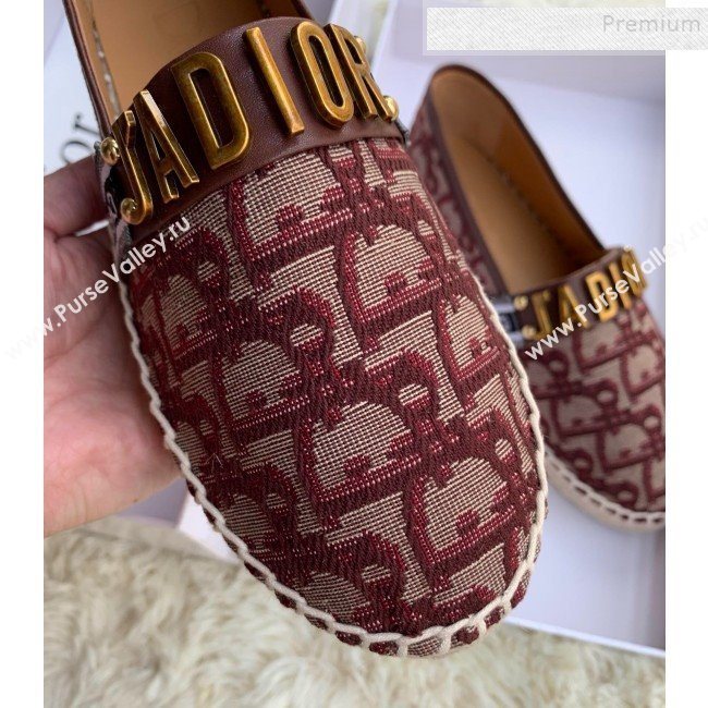 Dior JAdior Espadrilles in Burgundy Oblique Canvas 2019 (HANB-9112009)