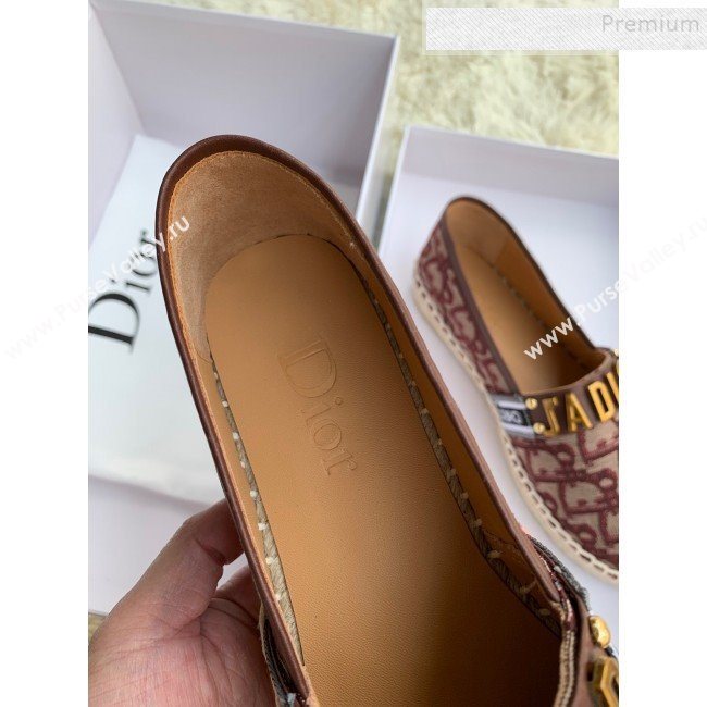 Dior JAdior Espadrilles in Burgundy Oblique Canvas 2019 (HANB-9112009)