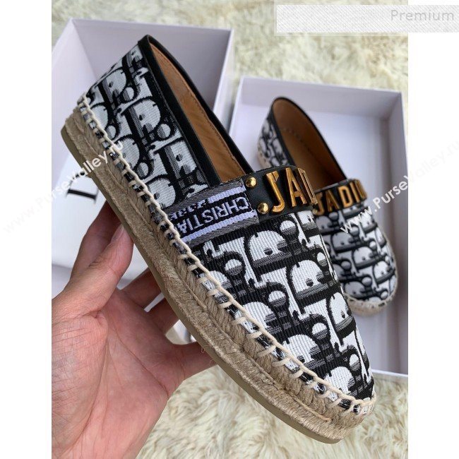 Dior JAdior Espadrilles in Black Oblique Canvas 2019 (HANB-9112010)