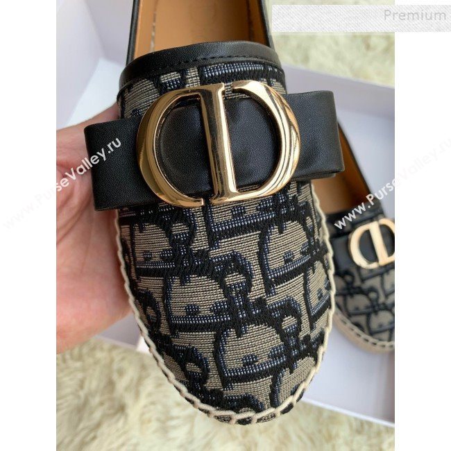 Dior CD Bow Espadrilles in Blue Oblique Canvas 2019 (HANB-9112012)