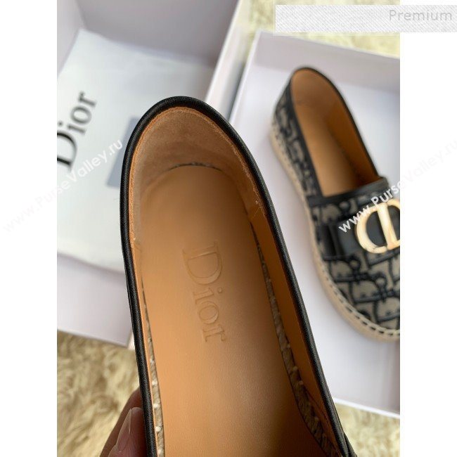 Dior CD Bow Espadrilles in Blue Oblique Canvas 2019 (HANB-9112012)