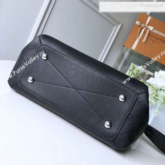 Louis Vuitton Haumea Mahina Perforated Leather Top Handle Bag M55029 Black 2019 (KD-9112111)