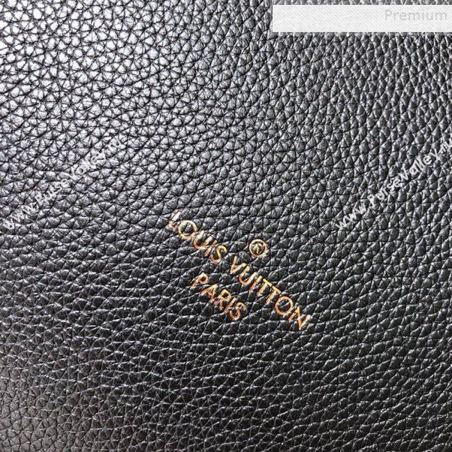 Louis Vuitton Haumea Mahina Perforated Leather Top Handle Bag M55029 Black 2019 (KD-9112111)