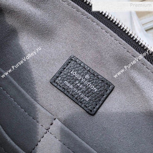 Louis Vuitton Haumea Mahina Perforated Leather Top Handle Bag M55029 Black 2019 (KD-9112111)