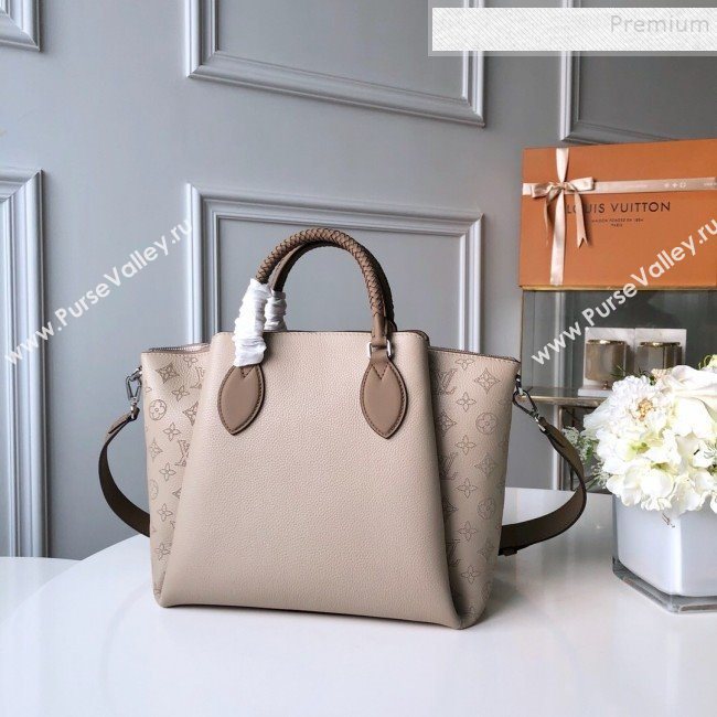 Louis Vuitton Haumea Mahina Perforated Leather Top Handle Bag M55031 Grey 2019 (KD-9112112)