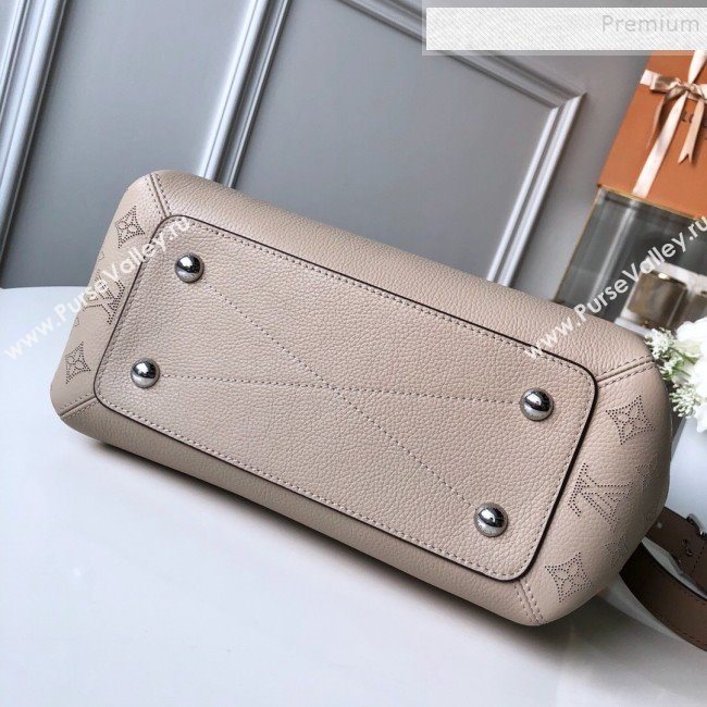 Louis Vuitton Haumea Mahina Perforated Leather Top Handle Bag M55031 Grey 2019 (KD-9112112)