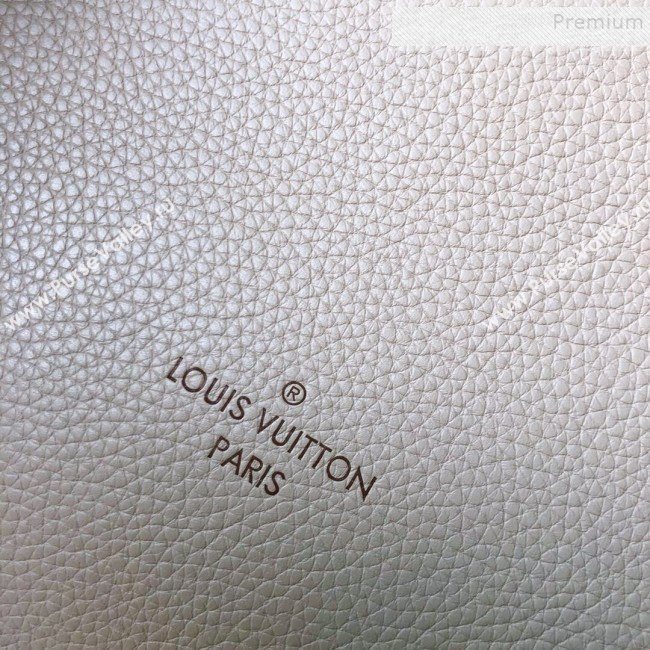 Louis Vuitton Haumea Mahina Perforated Leather Top Handle Bag M55031 Grey 2019 (KD-9112112)