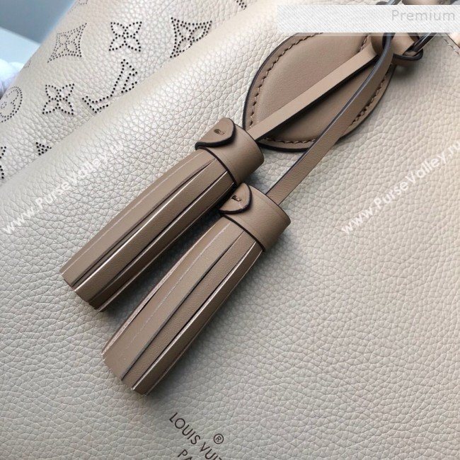 Louis Vuitton Haumea Mahina Perforated Leather Top Handle Bag M55031 Grey 2019 (KD-9112112)