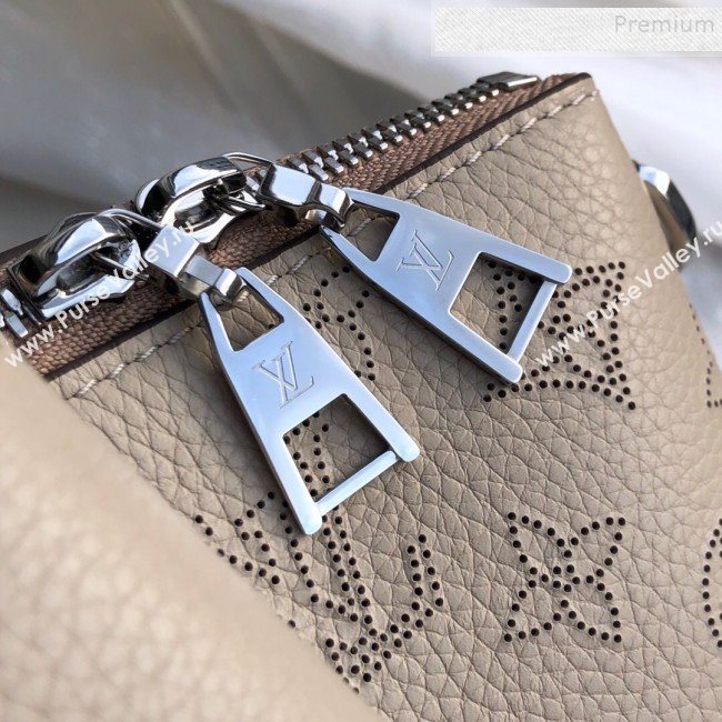 Louis Vuitton Haumea Mahina Perforated Leather Top Handle Bag M55031 Grey 2019 (KD-9112112)