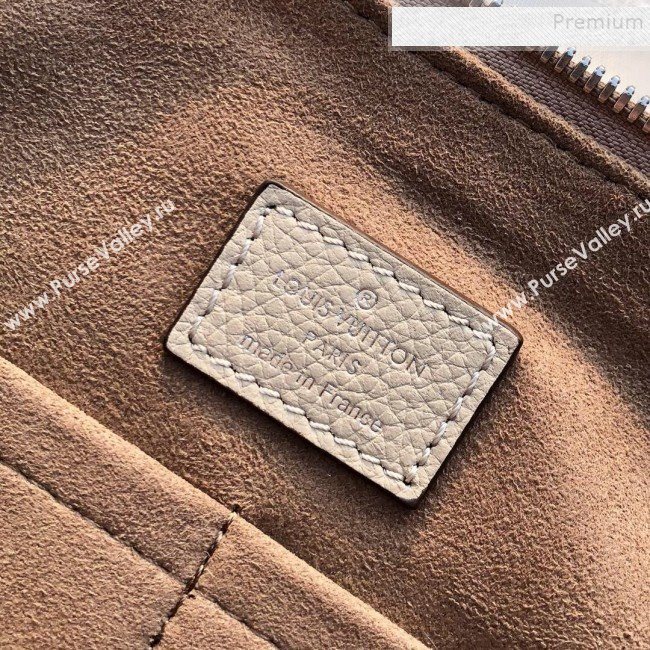 Louis Vuitton Haumea Mahina Perforated Leather Top Handle Bag M55031 Grey 2019 (KD-9112112)