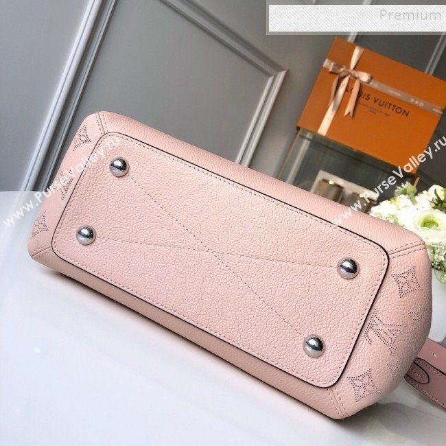 Louis Vuitton Haumea Mahina Perforated Leather Top Handle Bag M55030 Pink 2019 (KD-9112110)