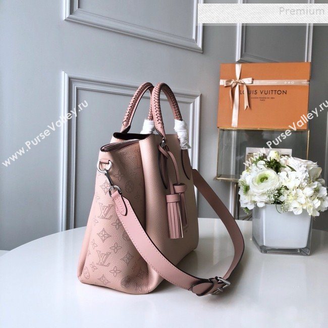 Louis Vuitton Haumea Mahina Perforated Leather Top Handle Bag M55030 Pink 2019 (KD-9112110)
