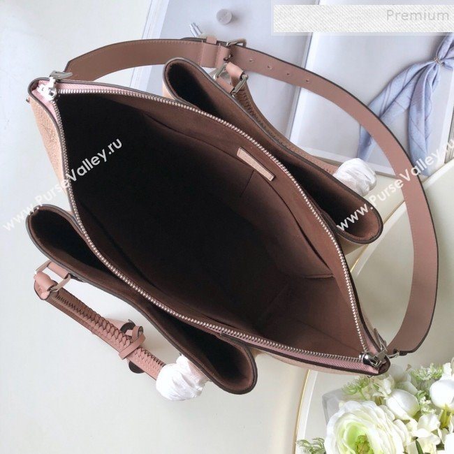 Louis Vuitton Haumea Mahina Perforated Leather Top Handle Bag M55030 Pink 2019 (KD-9112110)