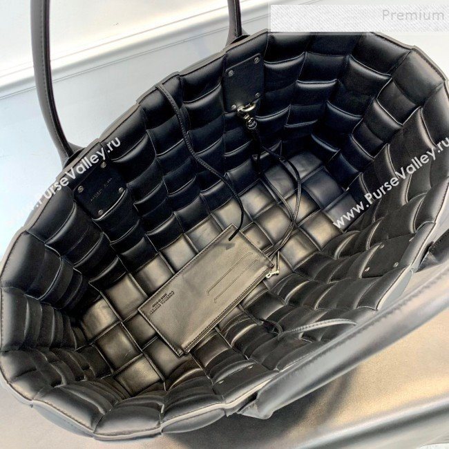 Bottega Veneta Padded Cassette Nappa Lambskin Large Tote Bag Black 2019 (XYD-9112116)