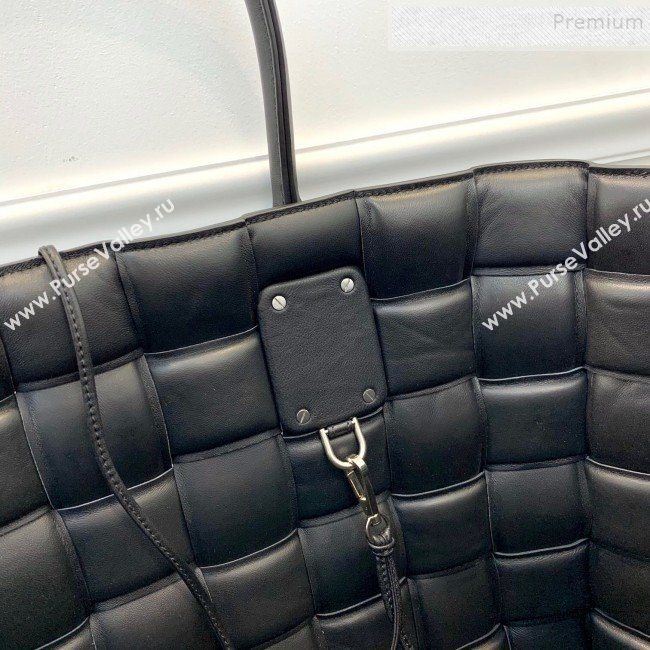 Bottega Veneta Padded Cassette Nappa Lambskin Large Tote Bag Black 2019 (XYD-9112116)
