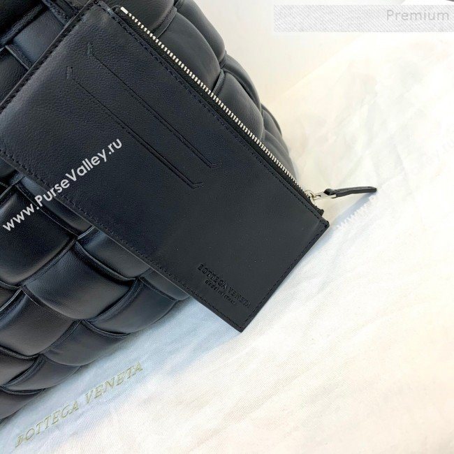 Bottega Veneta Padded Cassette Nappa Lambskin Large Tote Bag Black 2019 (XYD-9112116)