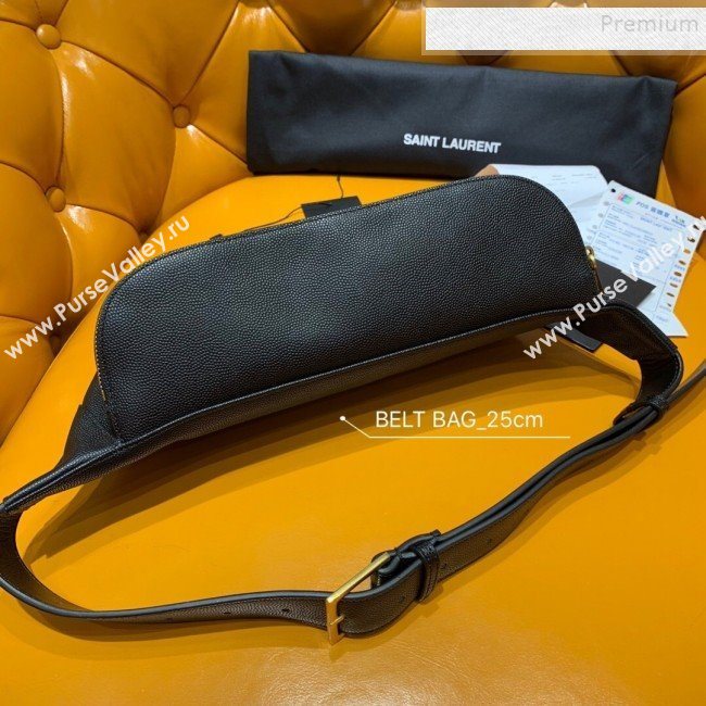 Saint Laurent Classic Belt Bag in Grained Leather 569737 Black/Gold 2019 (JUND-9112135)