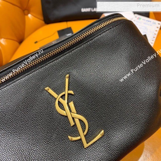 Saint Laurent Classic Belt Bag in Grained Leather 569737 Black/Gold 2019 (JUND-9112135)