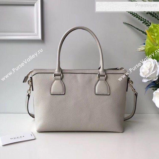 Gucci Interlocking G Charm Leather Tote Bag 449659 Off-white 2019 (DLH-9112272)