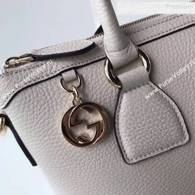 Gucci Interlocking G Charm Leather Tote Bag 449659 Off-white 2019 (DLH-9112272)