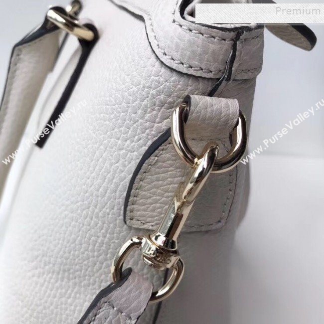 Gucci Interlocking G Charm Leather Tote Bag 449659 Off-white 2019 (DLH-9112272)