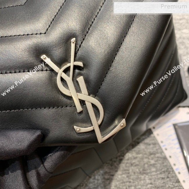 Saint Laurent Loulou Large Bag in &quot;Y&quot; Leather 459749 Black/Silver (JUND-9112138)