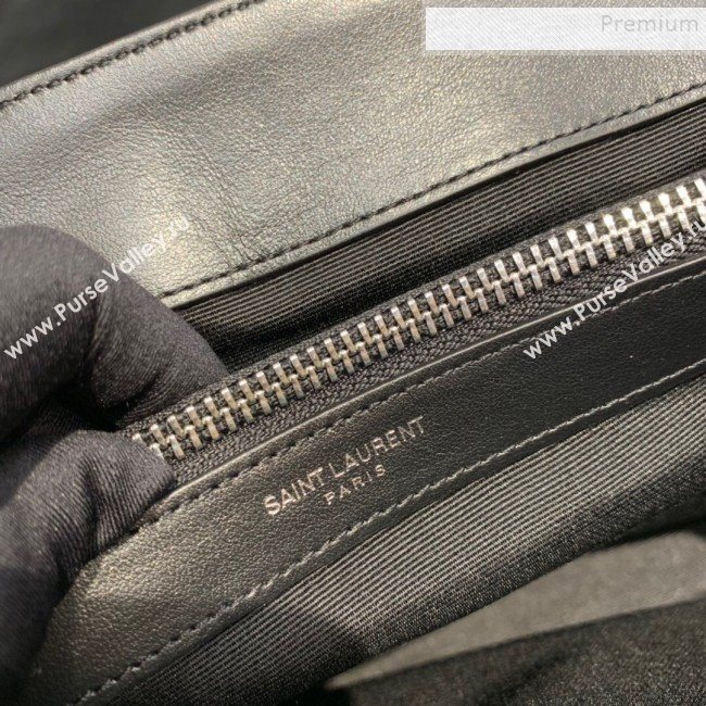Saint Laurent Loulou Large Bag in &quot;Y&quot; Leather 459749 Black/Silver (JUND-9112138)
