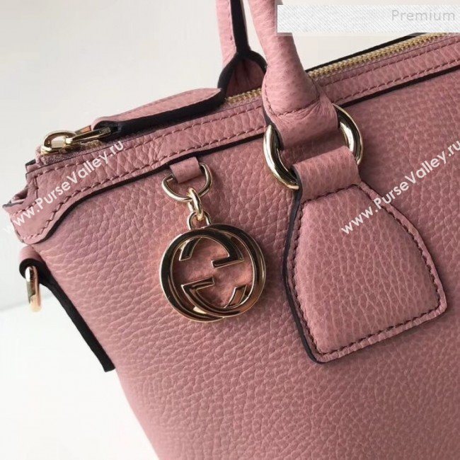 Gucci Interlocking G Charm Leather Tote Bag 449659 Pink 2019 (DLH-9112273)