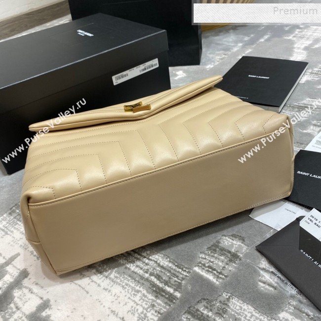 Saint Laurent Loulou Large Bag in &quot;Y&quot; Leather 459749 Apricot/Gold (JUND-9112137)