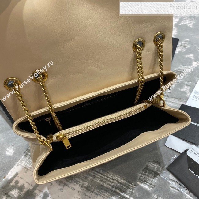 Saint Laurent Loulou Large Bag in &quot;Y&quot; Leather 459749 Apricot/Gold (JUND-9112137)
