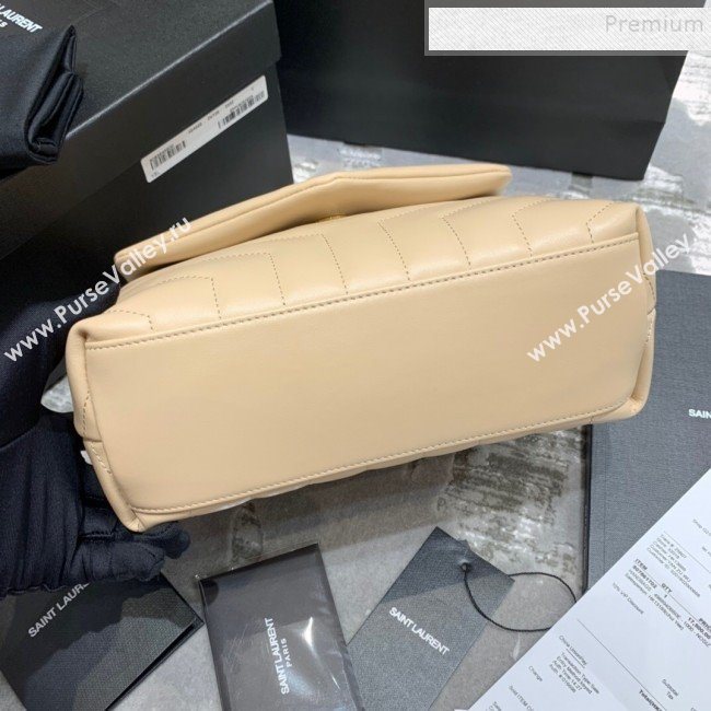 Saint Laurent Loulou Small Bag in &quot;Y&quot; Matelasse Leather 494699 Apricot/Gold (JUND-9112143)