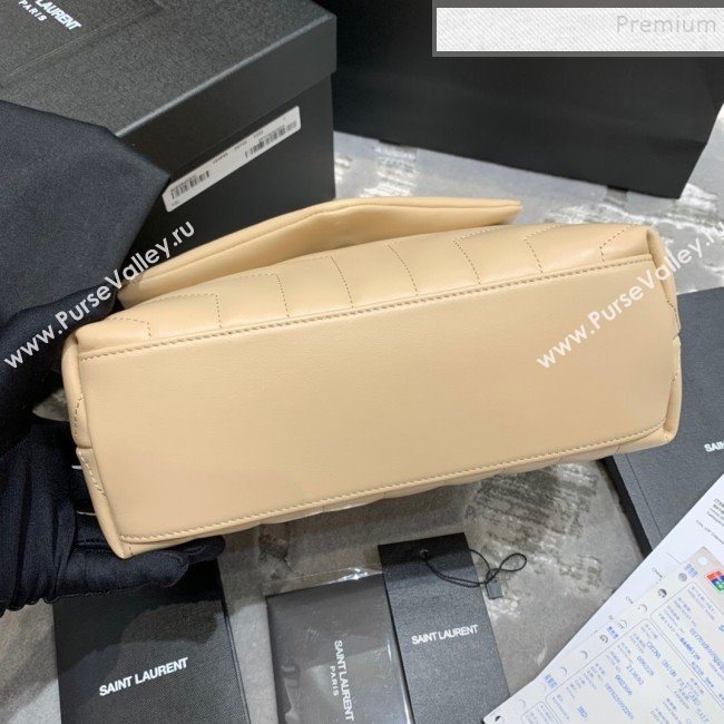 Saint Laurent Loulou Small Bag in &quot;Y&quot; Matelasse Leather 494699 Apricot/Silver (JUND-9112141)