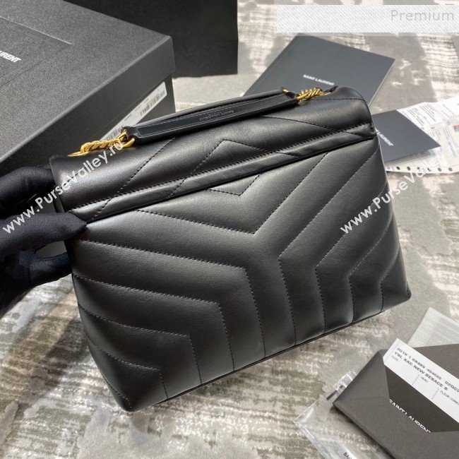 Saint Laurent Loulou Small Bag in &quot;Y&quot; Matelasse Leather 494699 Black/Gold (JUND-9112142)