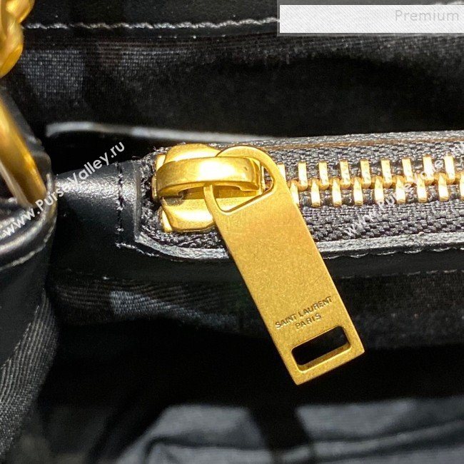 Saint Laurent Loulou Small Bag in &quot;Y&quot; Matelasse Leather 494699 Black/Gold (JUND-9112142)