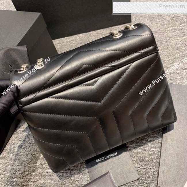 Saint Laurent Loulou Small Bag in &quot;Y&quot; Matelasse Leather 494699 Black/Silver (JUND-9112140)