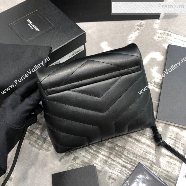 Saint Laurent Loulou Mini Toy Bag in &quot;Y&quot; Leather 467072 Black/Silver (JUND-9112144)