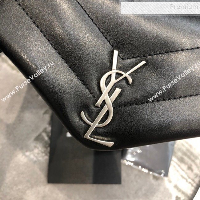 Saint Laurent Loulou Mini Toy Bag in &quot;Y&quot; Leather 467072 Black/Silver (JUND-9112144)