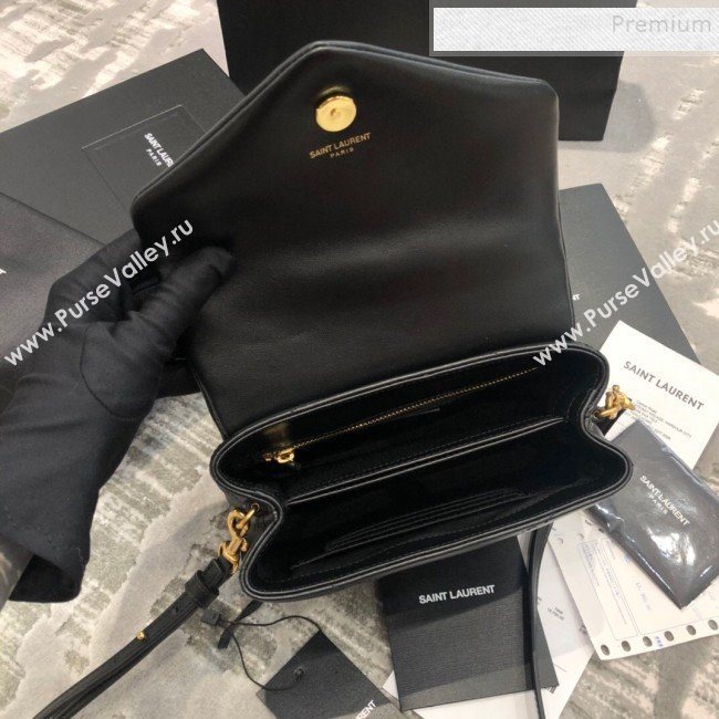 Saint Laurent Loulou Mini Toy Bag in &quot;Y&quot; Leather 467072 Black/Gold (JUND-9112145)