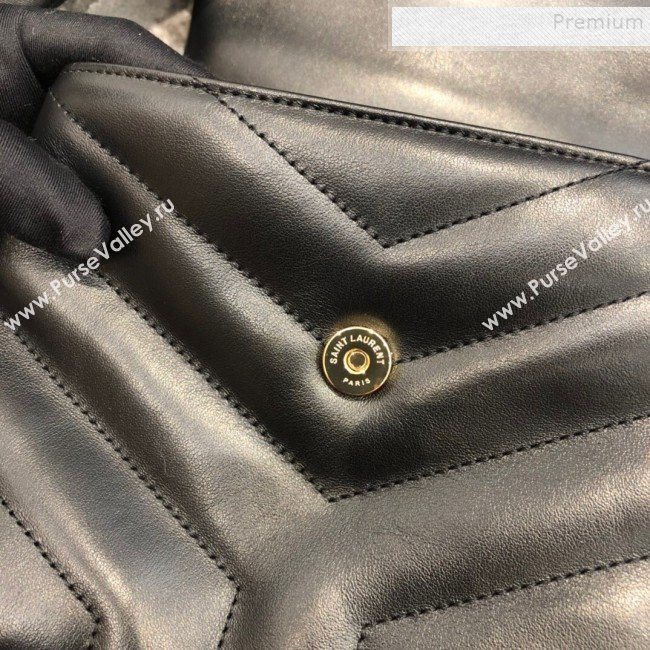 Saint Laurent Loulou Mini Toy Bag in &quot;Y&quot; Leather 467072 Black/Gold (JUND-9112145)