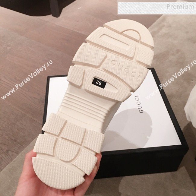 Gucci Suede Wool Lace-up Flat Short Boots White 2019 (KL-9112015)