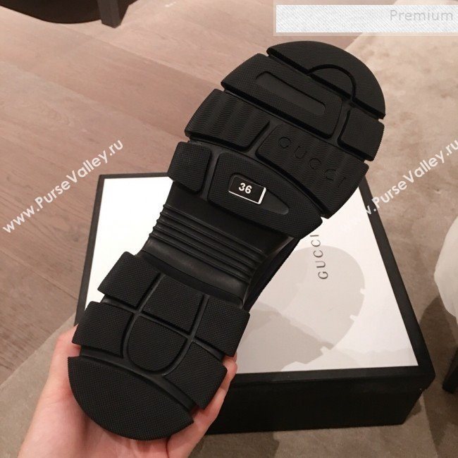 Gucci Suede Wool Lace-up Flat Short Boots Navy Blue 2019 (KL-9112018)