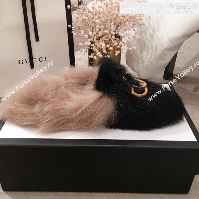 Gucci GG Wool Fur Flat Slippers Black 2019 (KL-9112024)