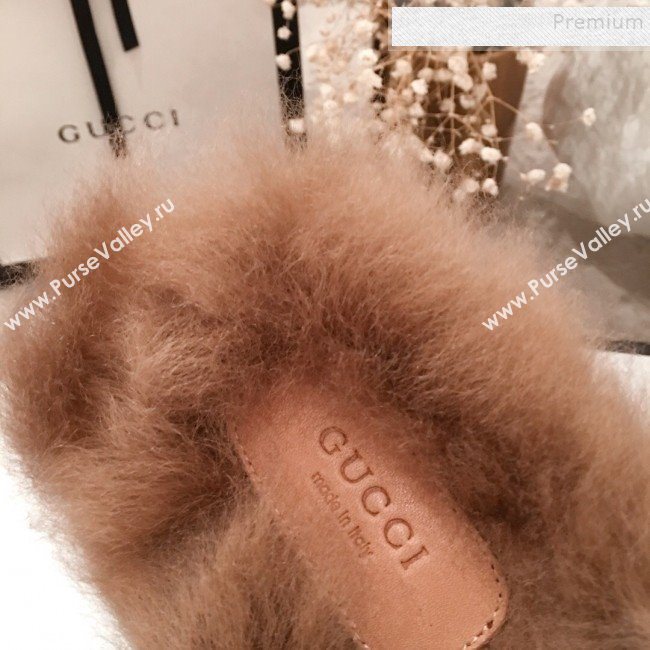 Gucci Princetown Horsebit Leather Fur Slippers Black 2019 (KL-9112034)