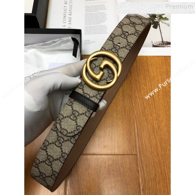 Gucci GG Canvas Belt 38mm with Interlocking G Buckle Beige  (99-9112049)