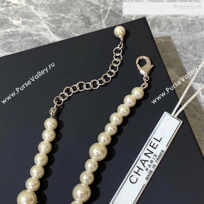 Chanel Pearl Short Necklace White 01 2019 (YF-9112061)