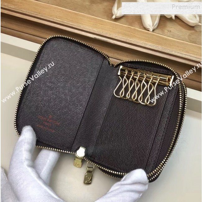 Louis Vuitton Damier Ebene Canvas Key Holder and Coin Purse N58106  (GAOS-9111940)