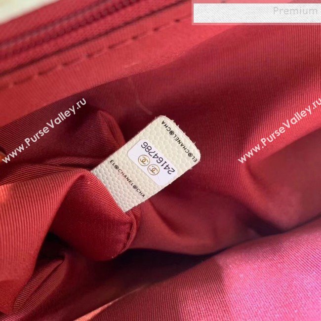 Chanel Grained Leather Pocket Flap Shoulder Bag White 2019 (KAIS-9112101)